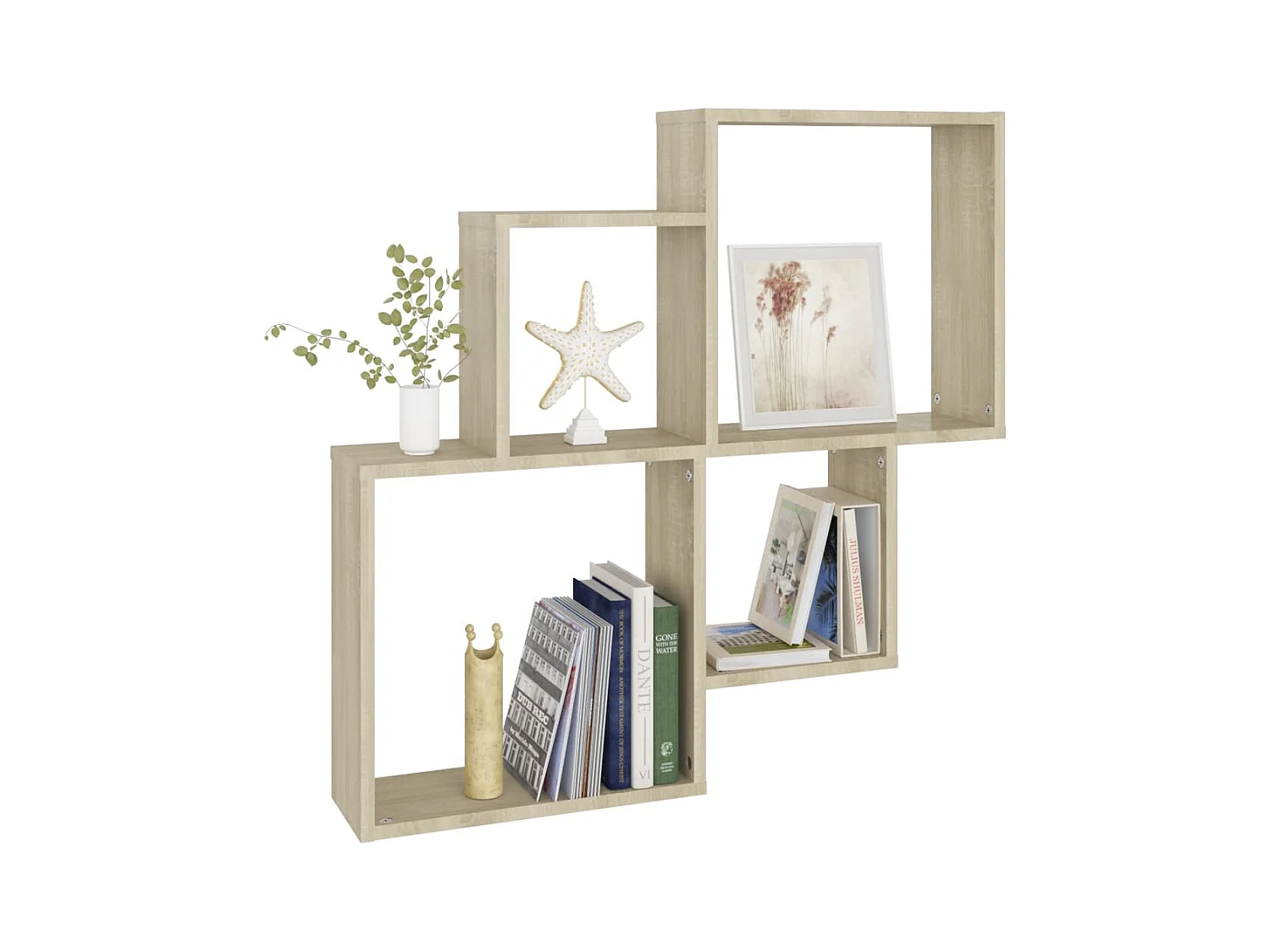 Étagère murale cube Chêne sonoma 80x15x78,5cm Bois d’ingénierie