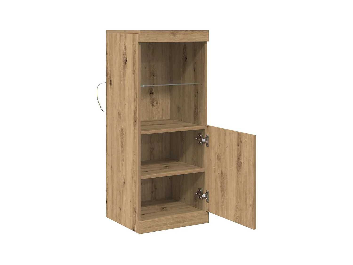 Buffet avec lumières LED Chêne artisanal 41x37x100 cm