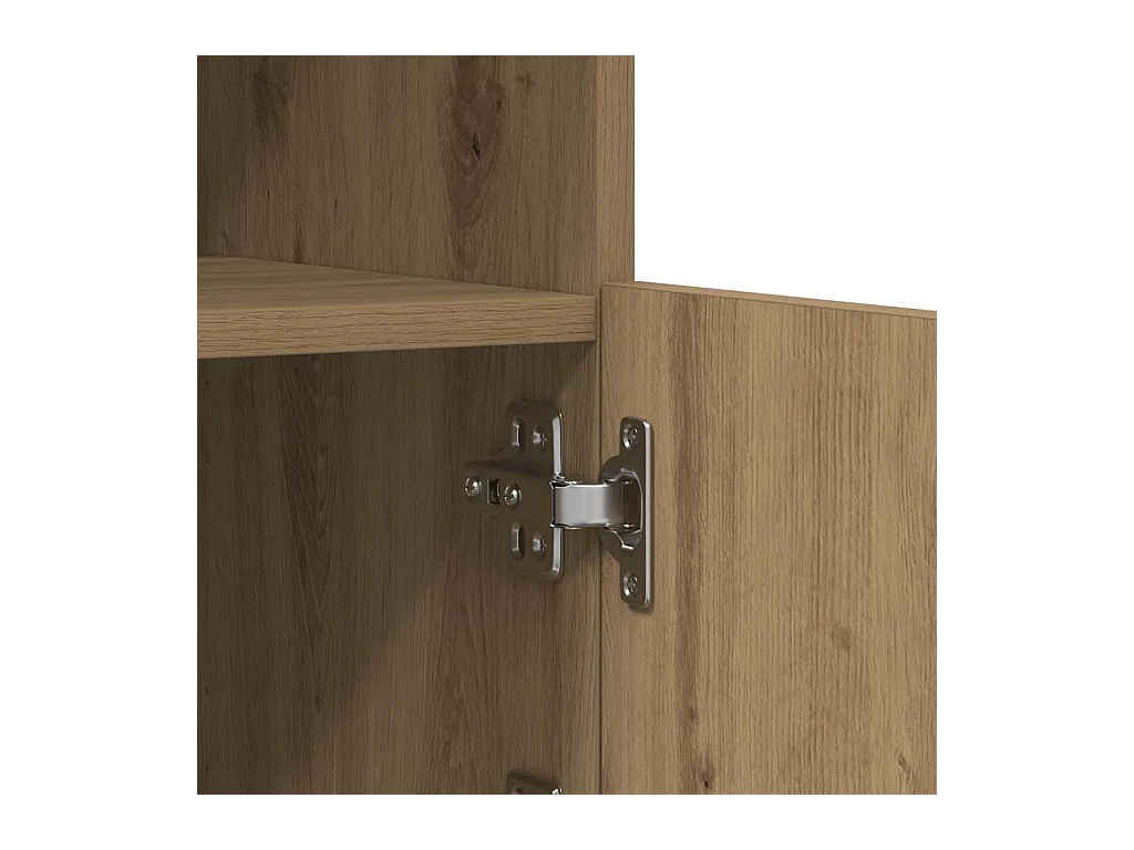 Buffet avec lumières LED Chêne artisanal 41x37x100 cm