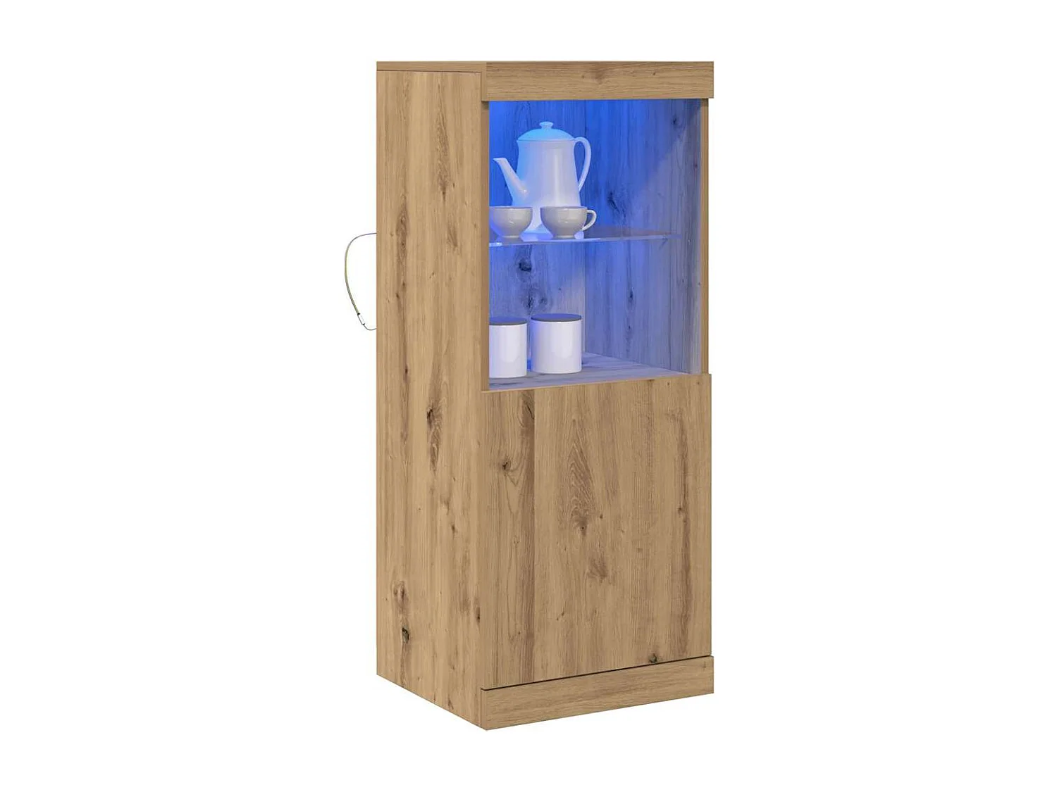 Buffet avec lumières LED Chêne artisanal 41x37x100 cm