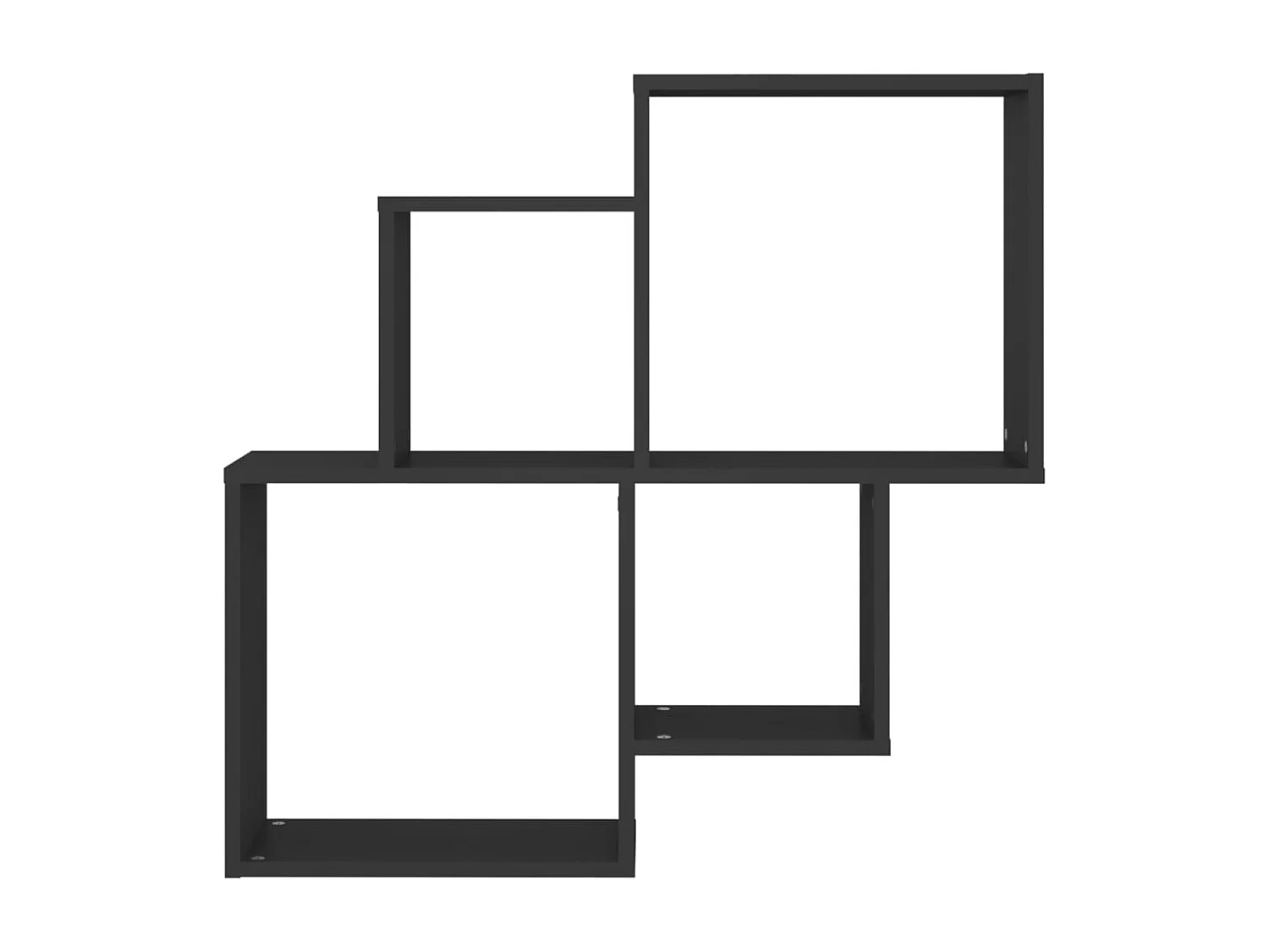 Étagère murale cube Noir 80x15x78,5 cm Bois d’ingénierie