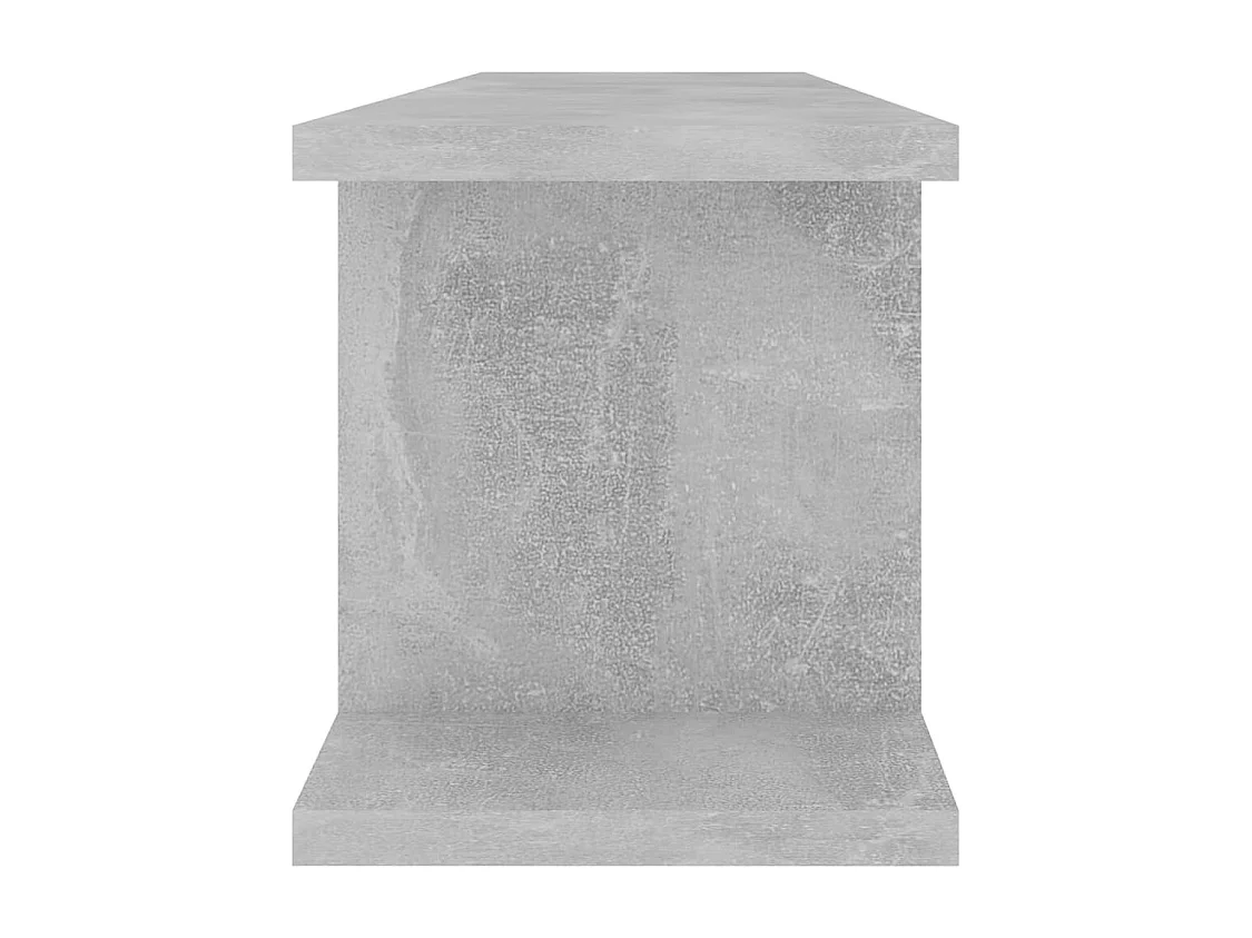 Mensole da parete 2 pz Grigio cemento 75x18x20 cm in legno ingegnerizzato