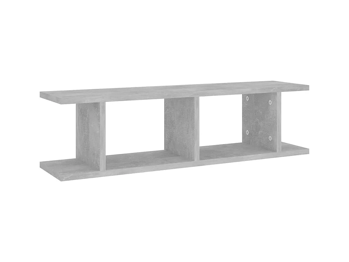 Wandplanken 2 stuks Betongrijs 75x18x20 cm bewerkt hout