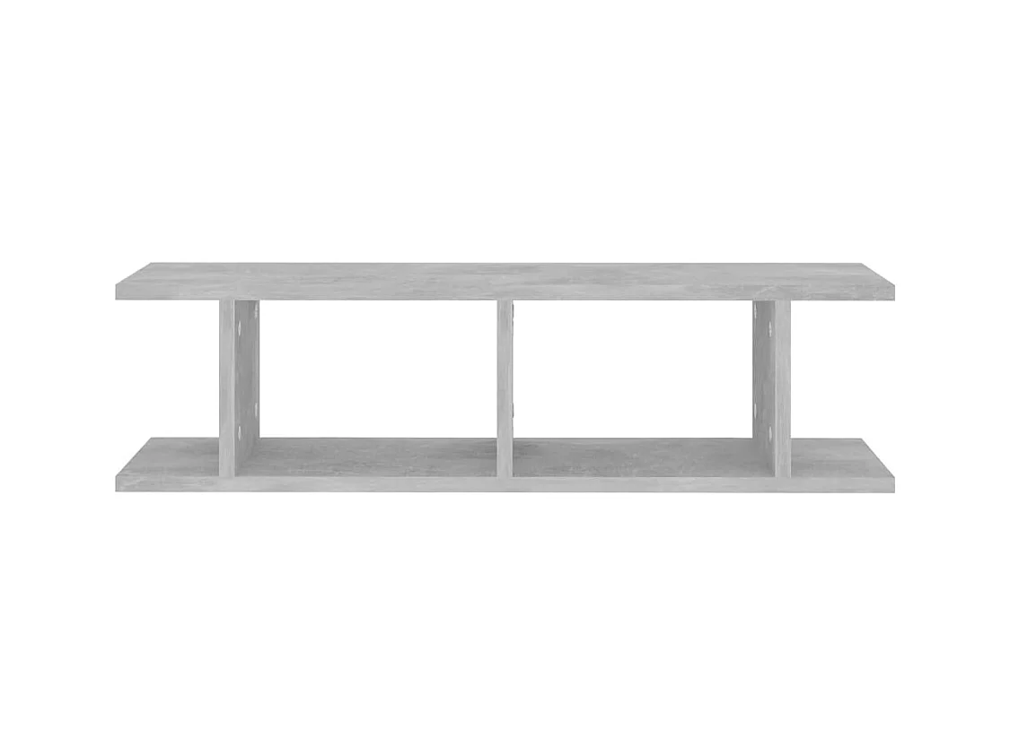 Wandplanken 2 stuks Betongrijs 75x18x20 cm bewerkt hout