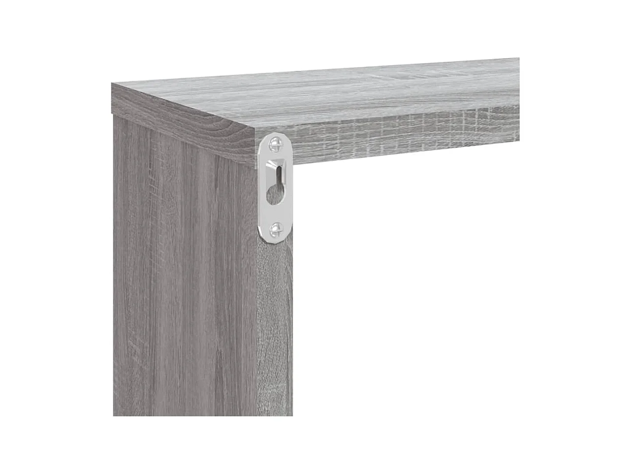 2-delige kubusvormige wandplanken Sonoma grijs 80x15x26,5 cm