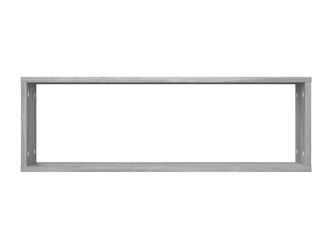 Estantería de pared cúbica de 2 piezas Sonoma gris 80x15x26,5 cm