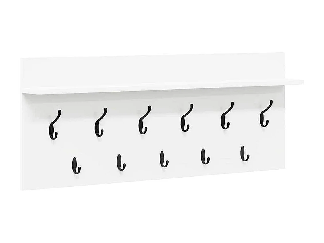 Porte-manteau mural Blanc 100 x 40 x 12 cm Bois d'ingénierie