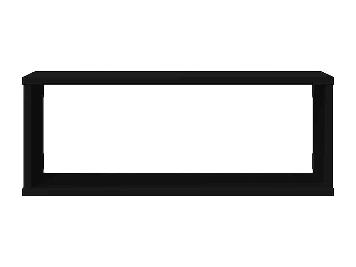 Étagères murales cube 4 pcs Noir 60x15x23 cm Bois d’ingénierie