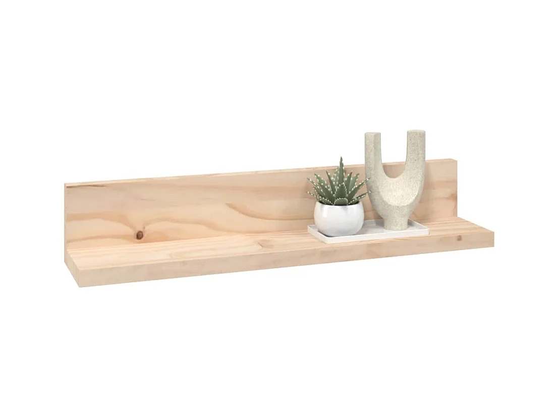 Mensole da parete 2 pz 50x11x9 cm Legno massello di pino