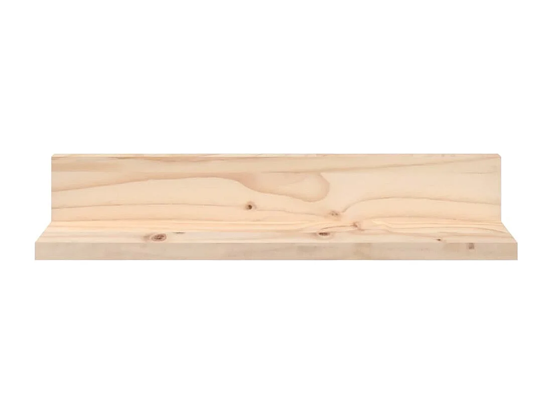 Estantes de pared 2 uds 50x11x9 cm Madera maciza de pino