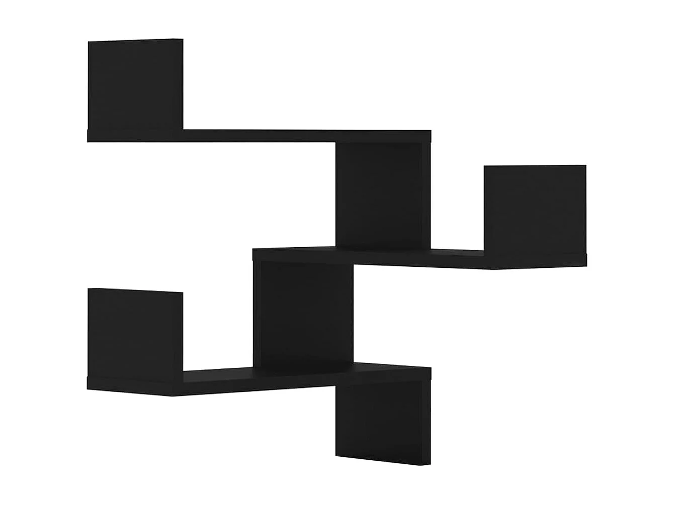 Mensole angolari da parete 2 pezzi Nero 40x40x50 cm Legno ingegnerizzato