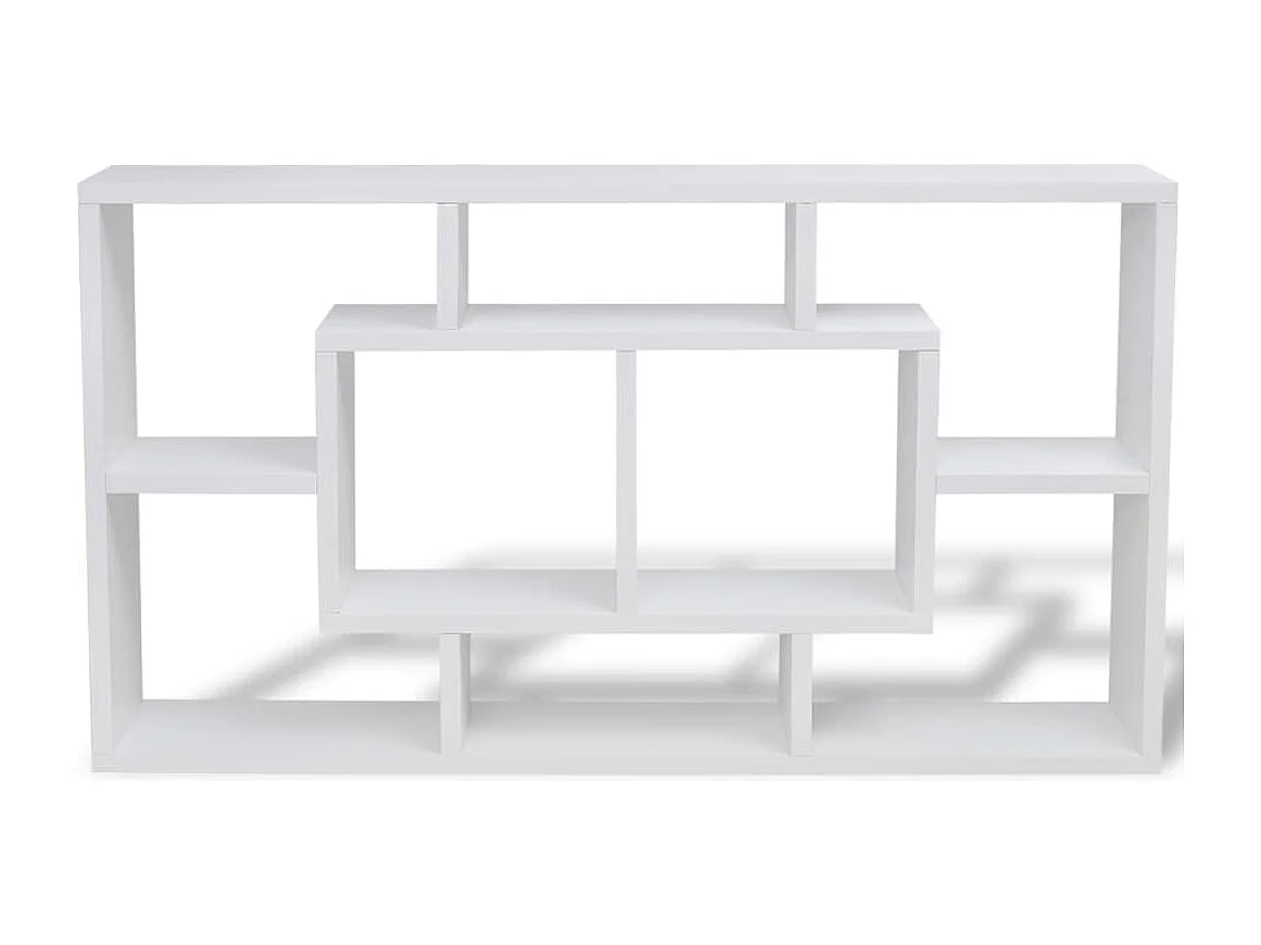 Étagère murale d'affichage 8 compartiments Blanc