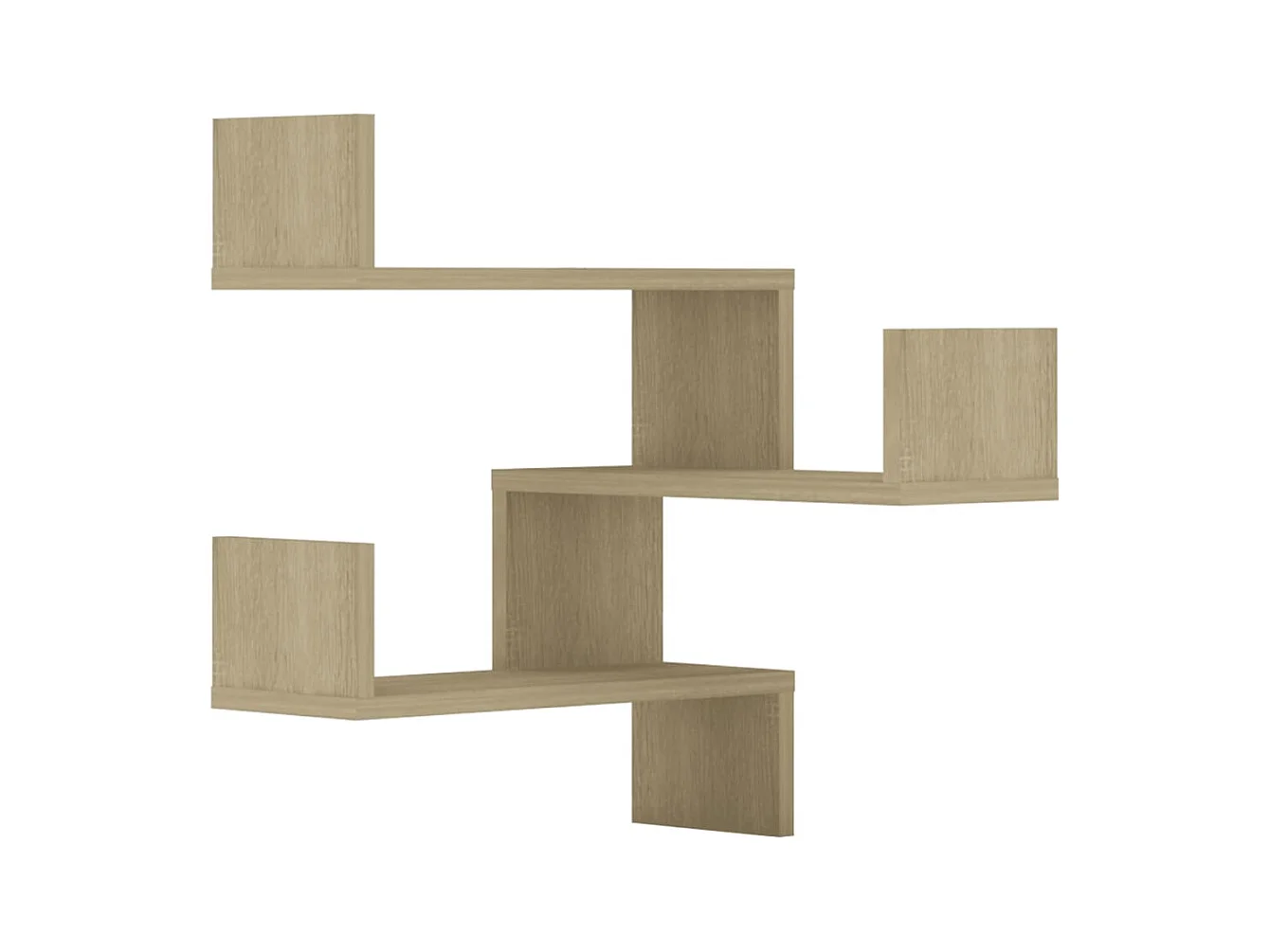 Étagères murales d'angle 2 pcs Chêne sonoma Bois d’ingénierie