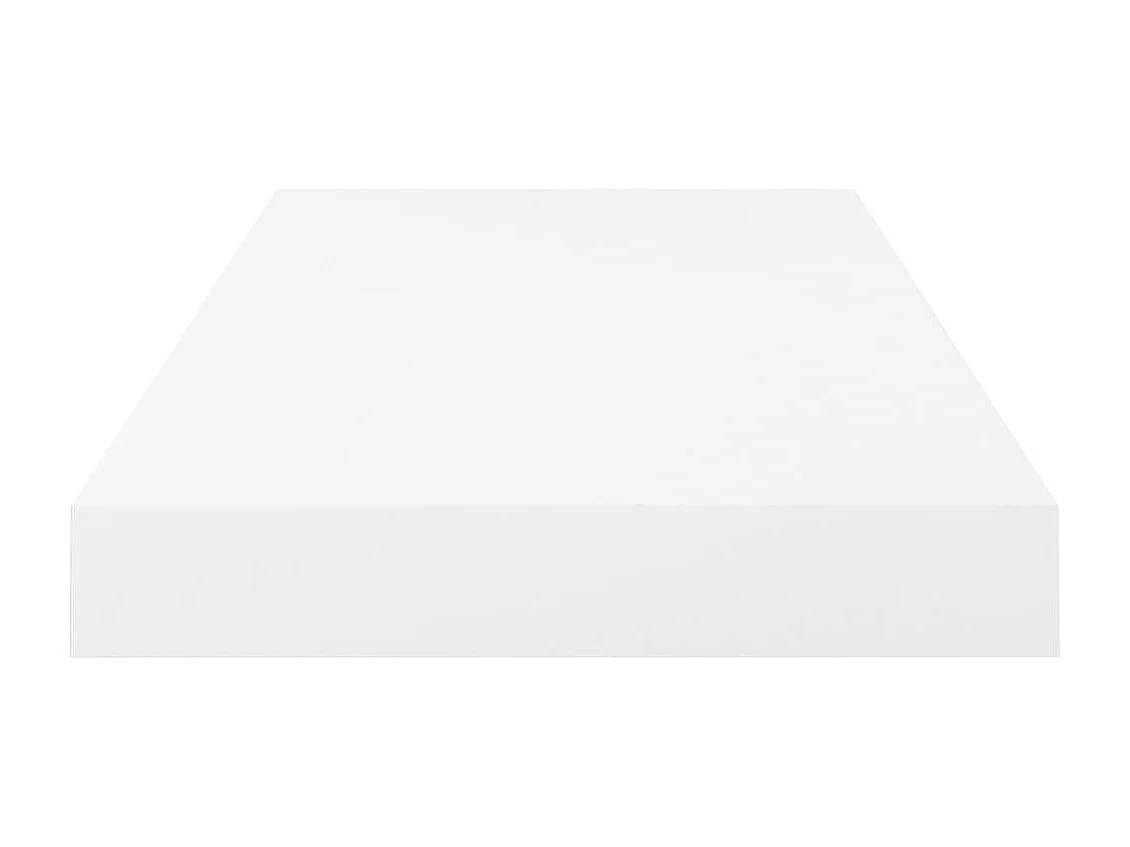 Étagère murale flottante 2 pcs Blanc brillant 50x23x3,8 cm MDF