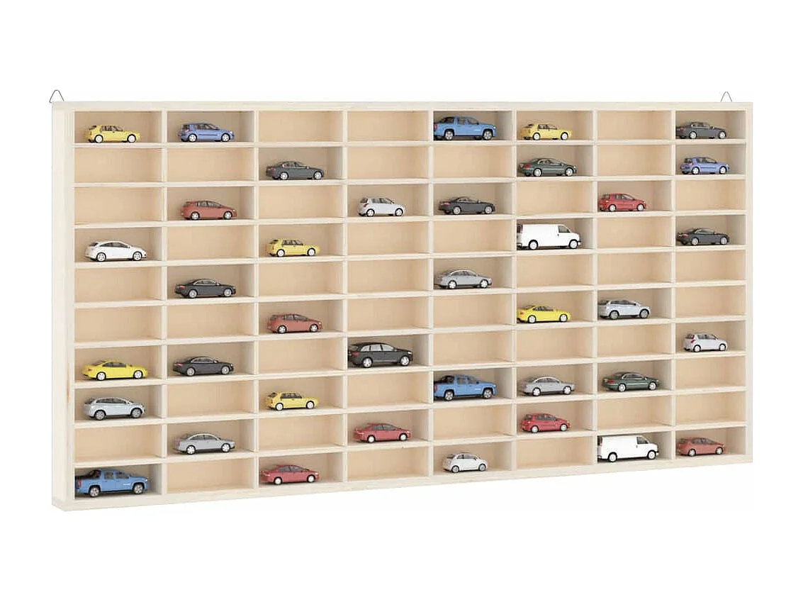 Sammlungsvitrine aus Holz mit 80 Fächern