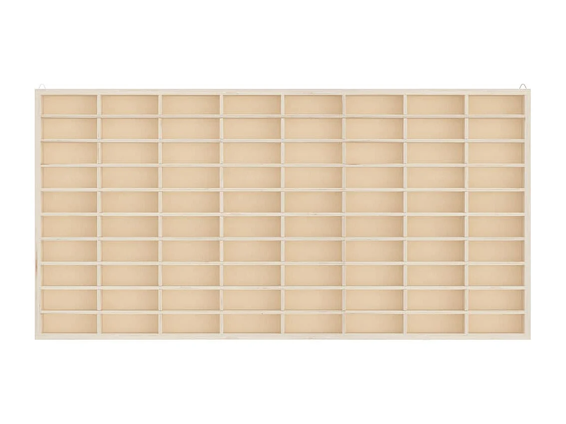 Sammlungsvitrine aus Holz mit 80 Fächern