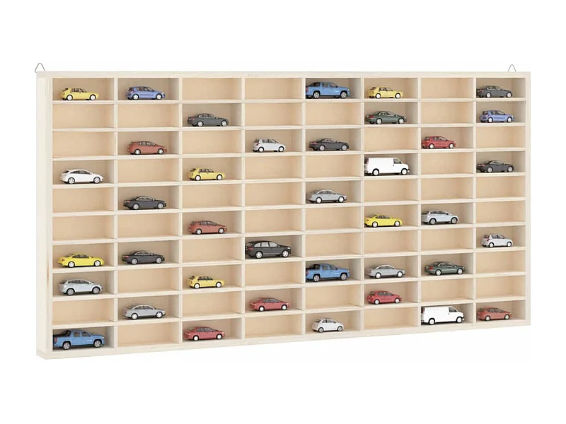 Sammlungsvitrine aus Holz mit 80 Fächern