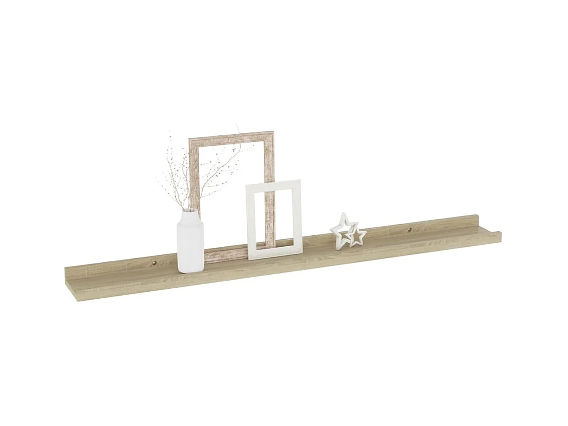 Étagères murales 4 pcs chêne sonoma 80x9x3 cm