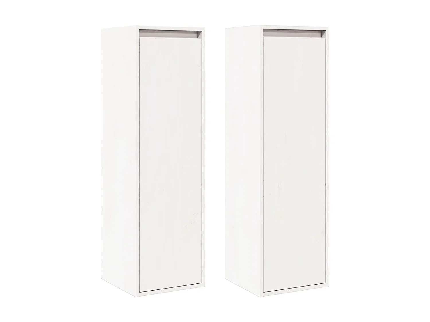Armoires murales 2 pcs Blanc 30x30x100 cm Bois de pin massif