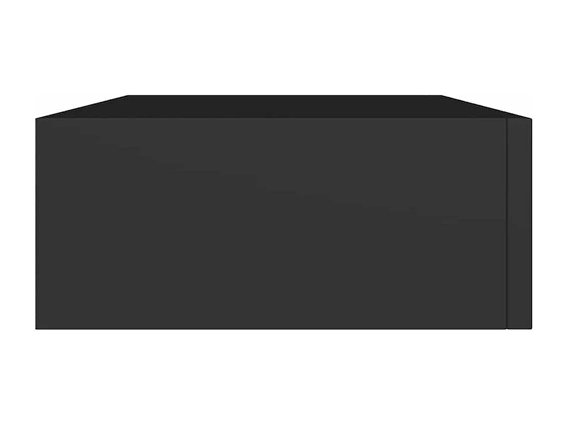 Mensola a muro nera per cassetti 40x23,5x10 cm in MDF