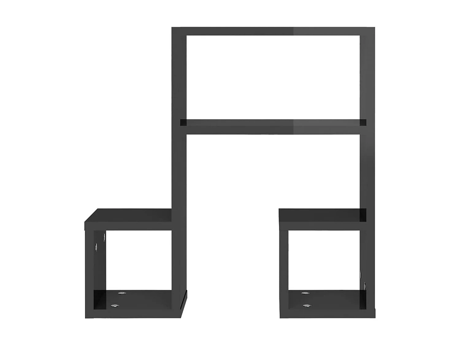 Étagères murales 2 pcs gris brillant 50x15x50cm bois ingénierie