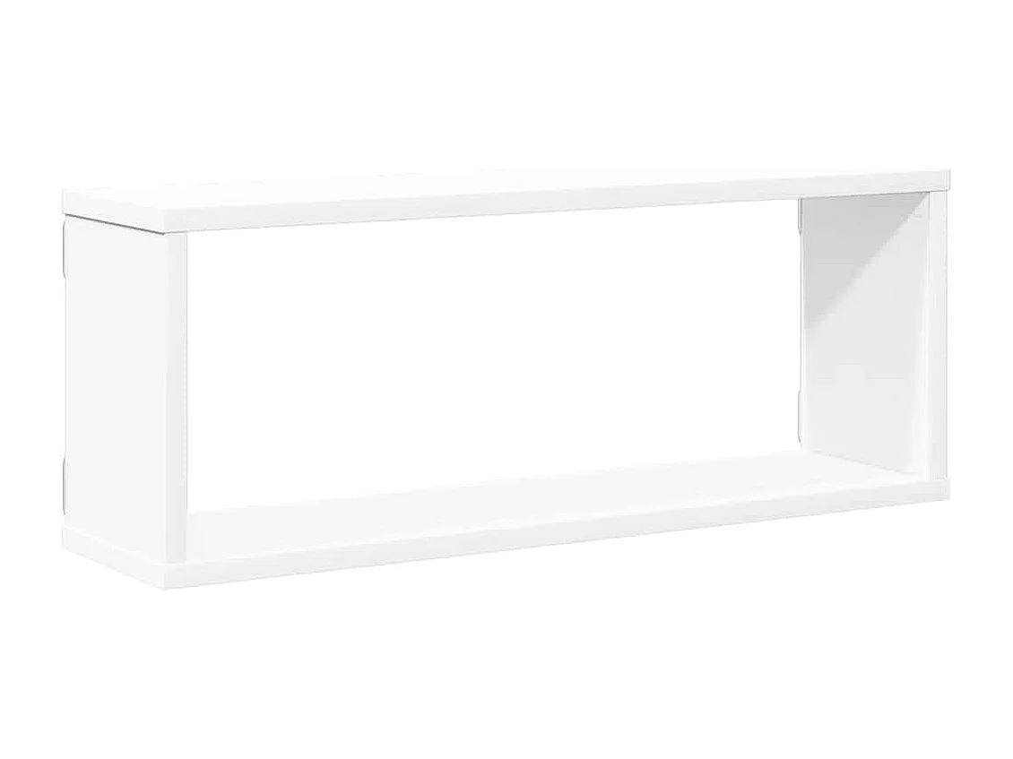 Mensole da parete a cubo 4 pezzi Bianco 60x15x23 cm Legno ingegnerizzato