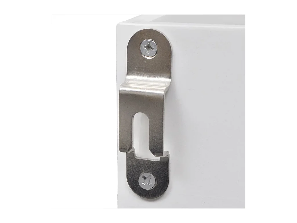 Vitrina de pared con estante para libros, DVD y cristal en MDF blanco