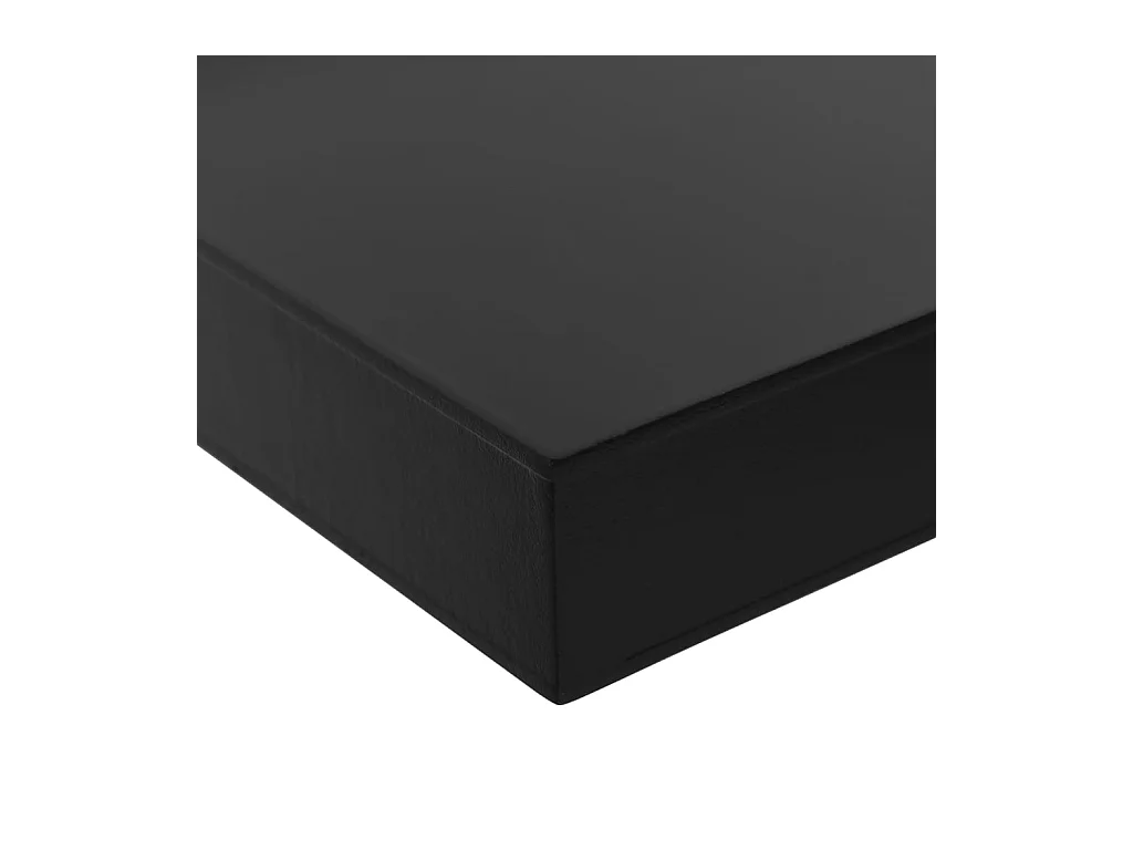 Étagères murales flottantes 2 pcs Noir 80x20x3,8 cm