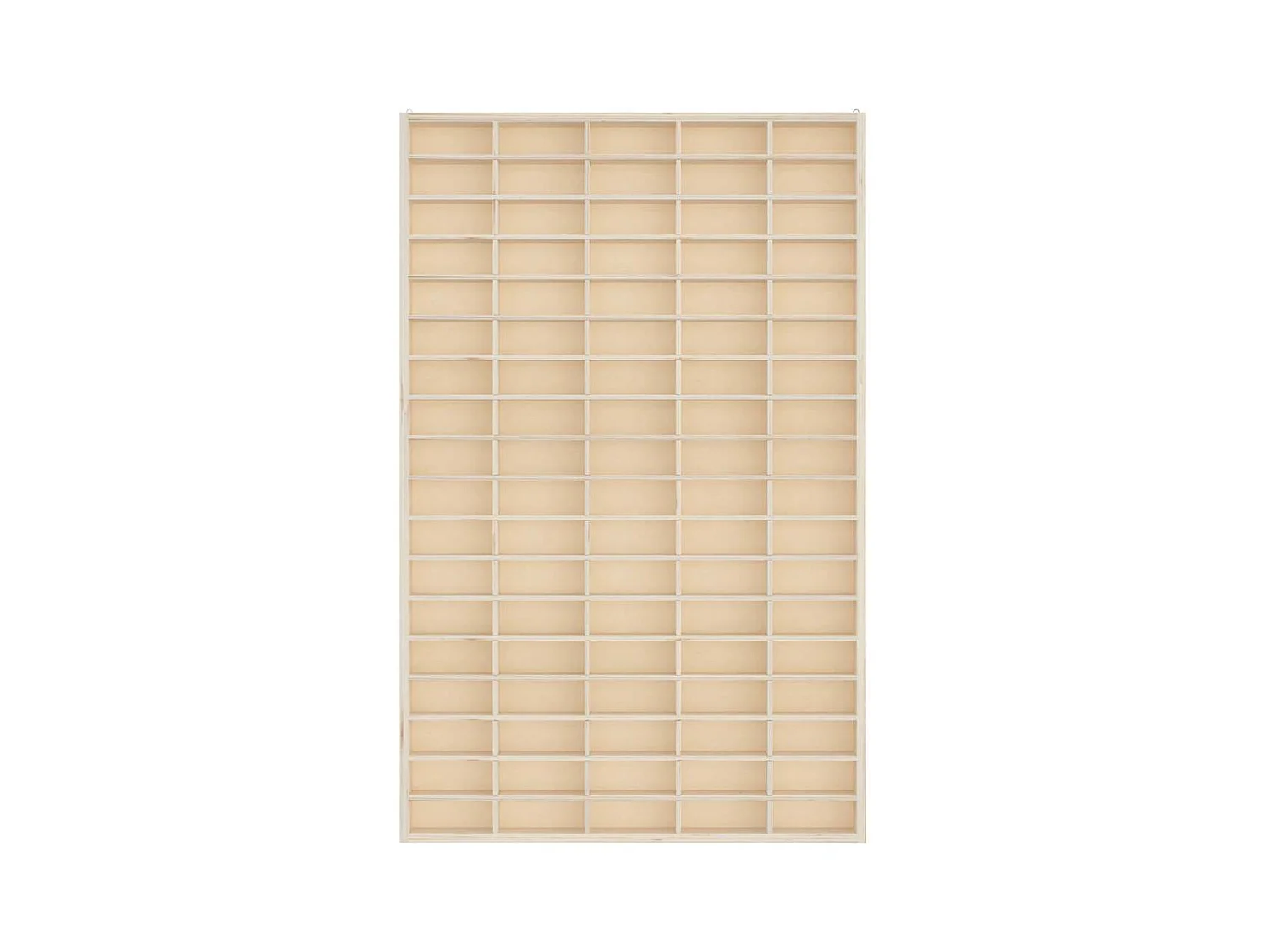 Sammlungsvitrine aus Holz mit 90 Fächern