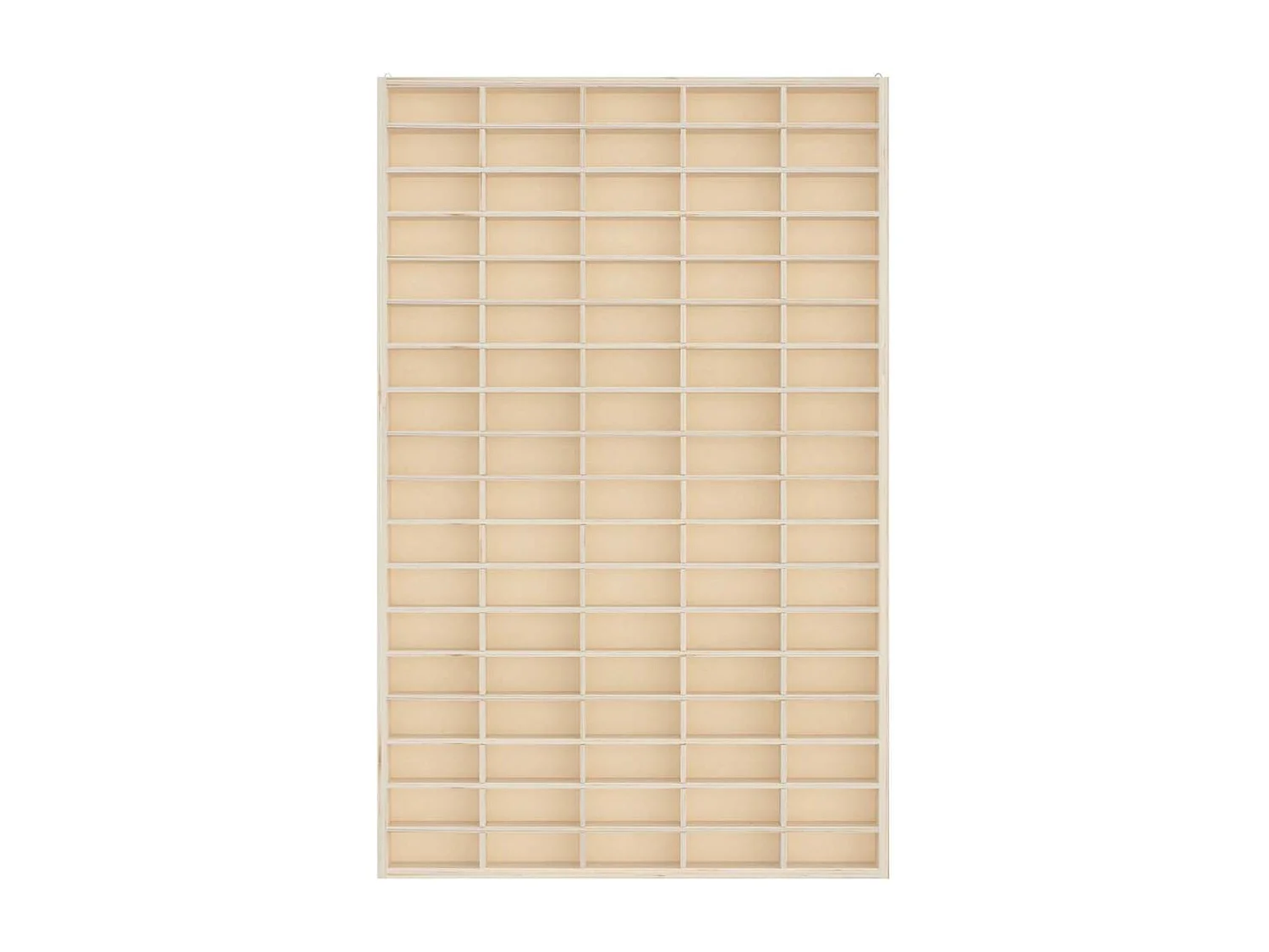 Vitrine de collection en bois avec 90 compartiments