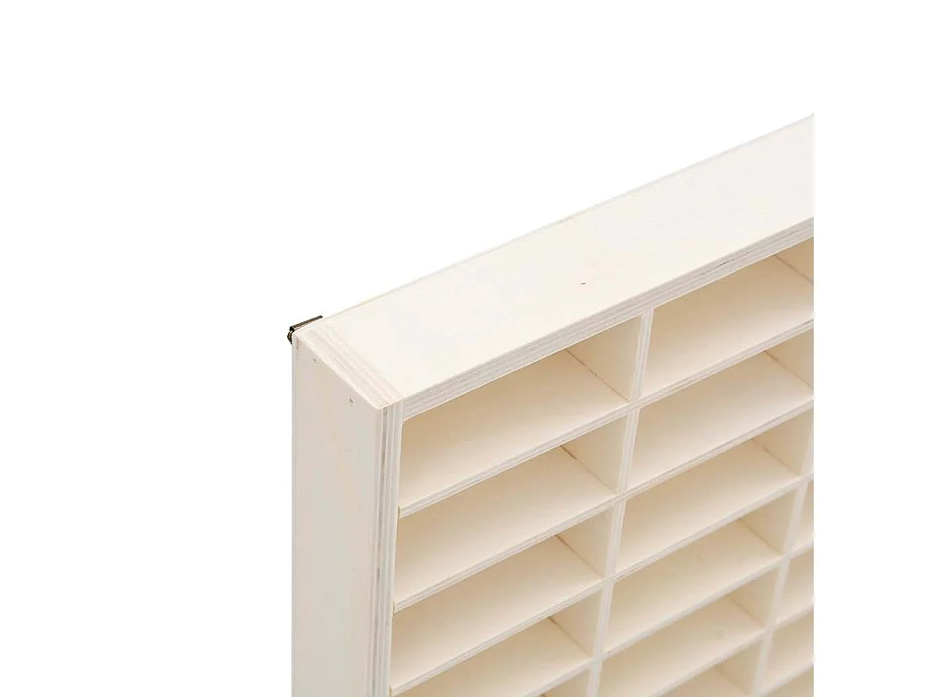 Vitrine de collection en bois avec 90 compartiments
