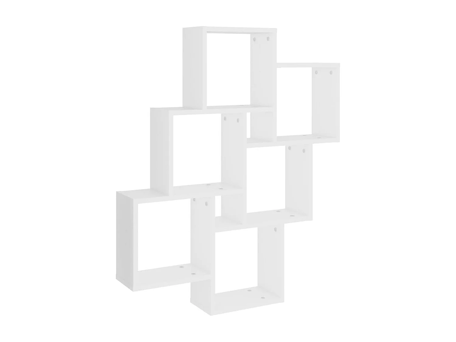 Étagère murale cube Blanc 78x15x93 cm Bois d’ingénierie