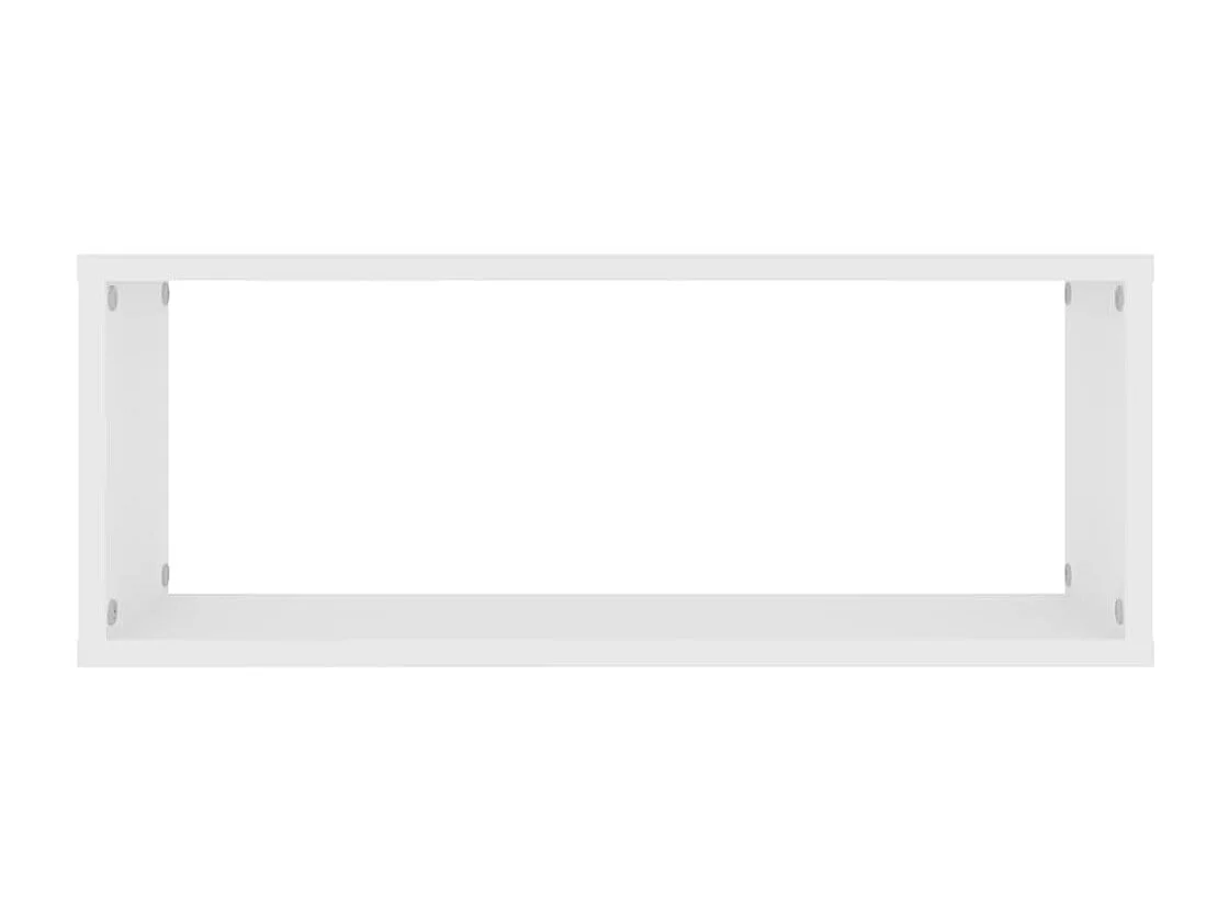 Mensole da parete a cubo 2 pezzi Bianco 60x15x23 cm Legno ingegnerizzato