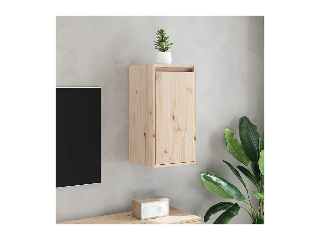 Wandkasten 2 stuks 30x30x60 cm Massief grenenhout