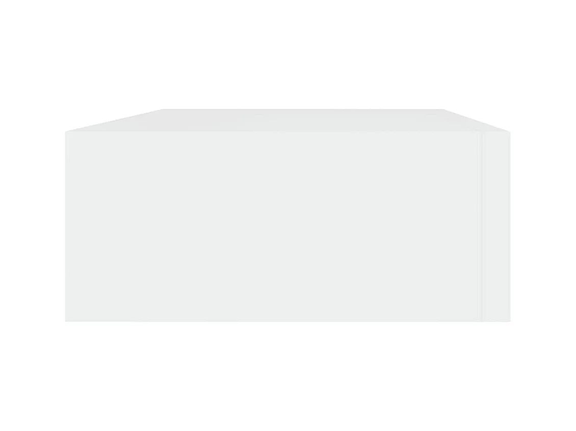 Mensola a cassetto da parete Bianco 40x23,5x10 cm MDF