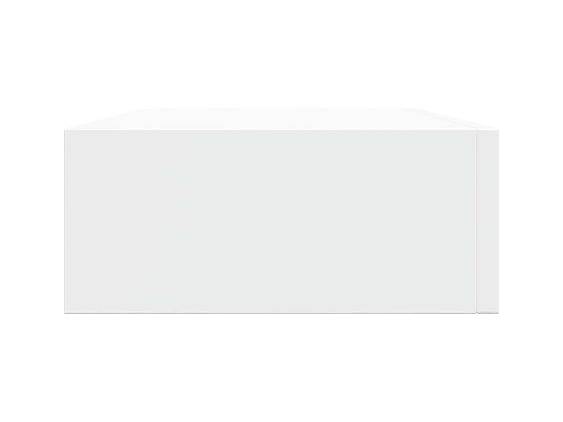 Mensola a cassetto da parete Bianco 40x23,5x10 cm MDF