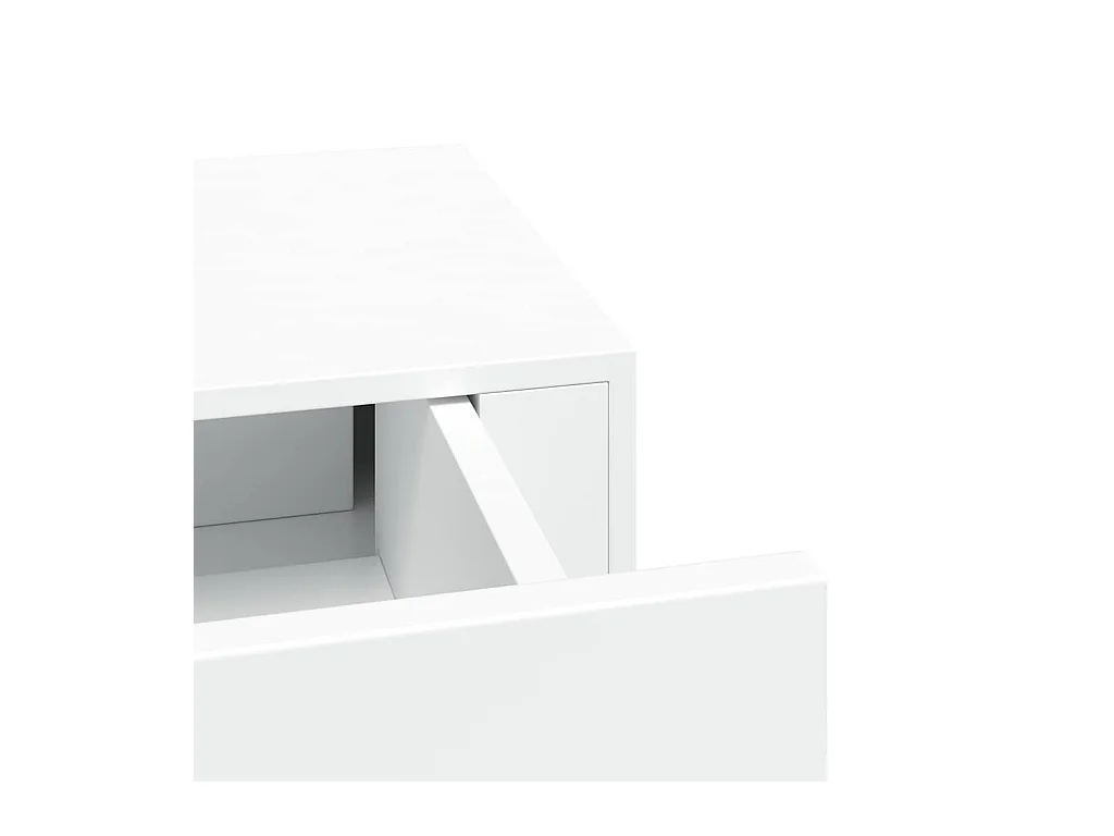 Mensola a cassetto da parete Bianco 40x23,5x10 cm MDF