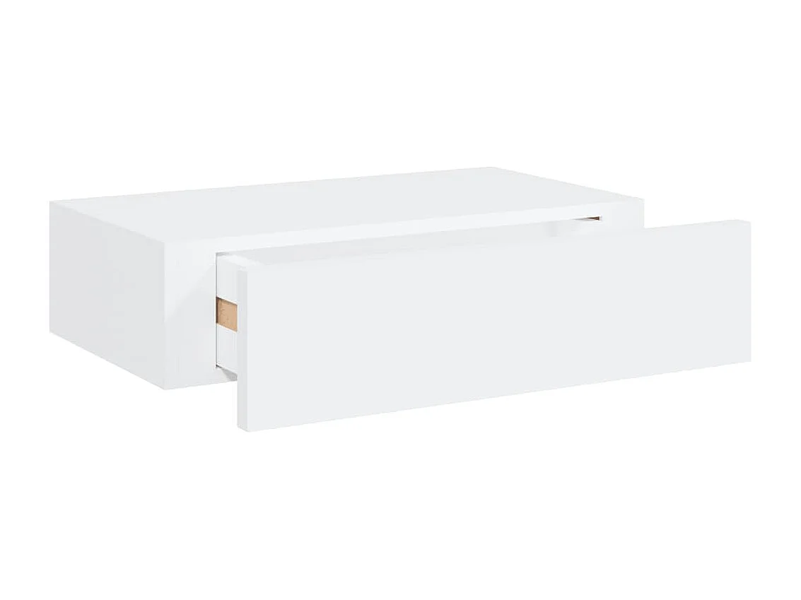 Étagère à tiroir murale Blanc 40x23,5x10 cm MDF