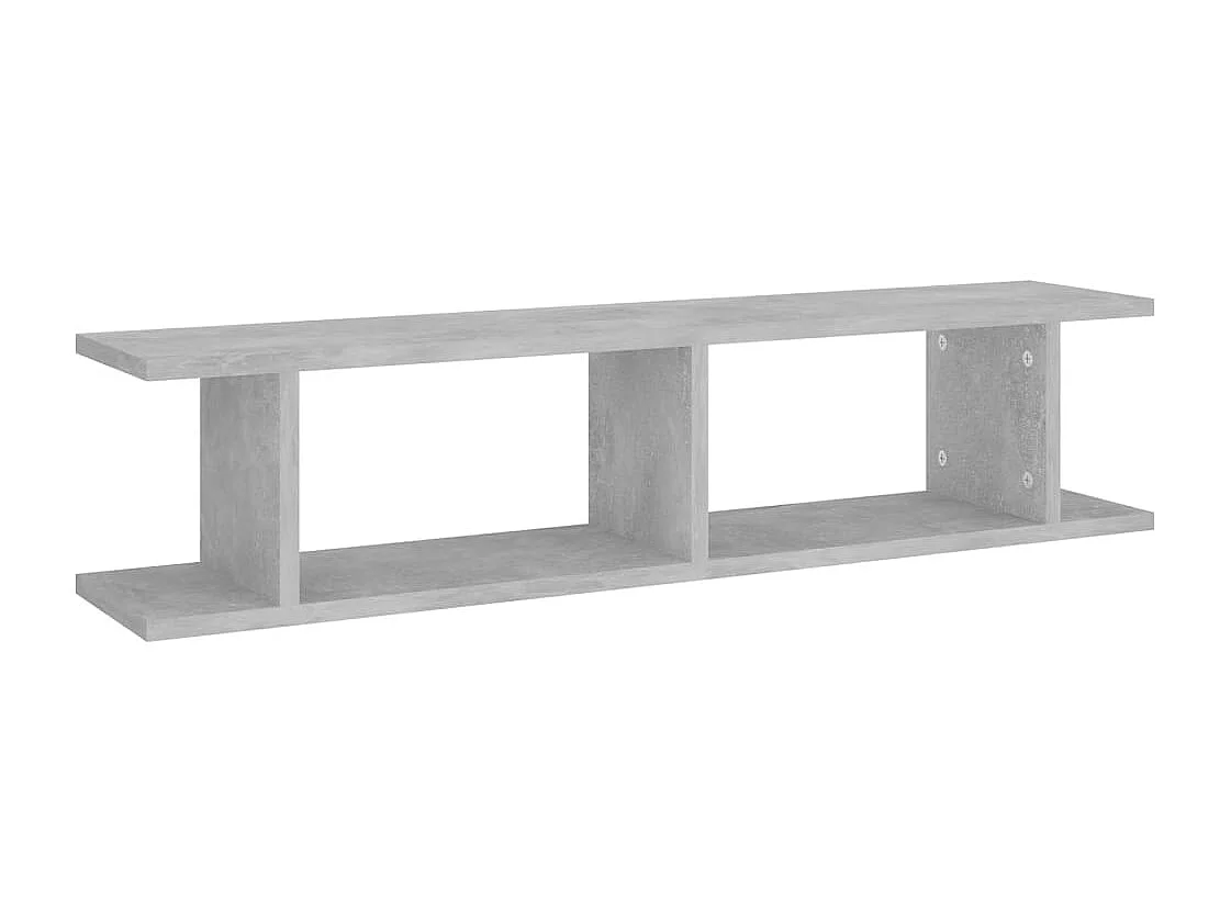 Estantes de pared 2 uds Gris hormigón 90x18x20 cm madera de ingeniería