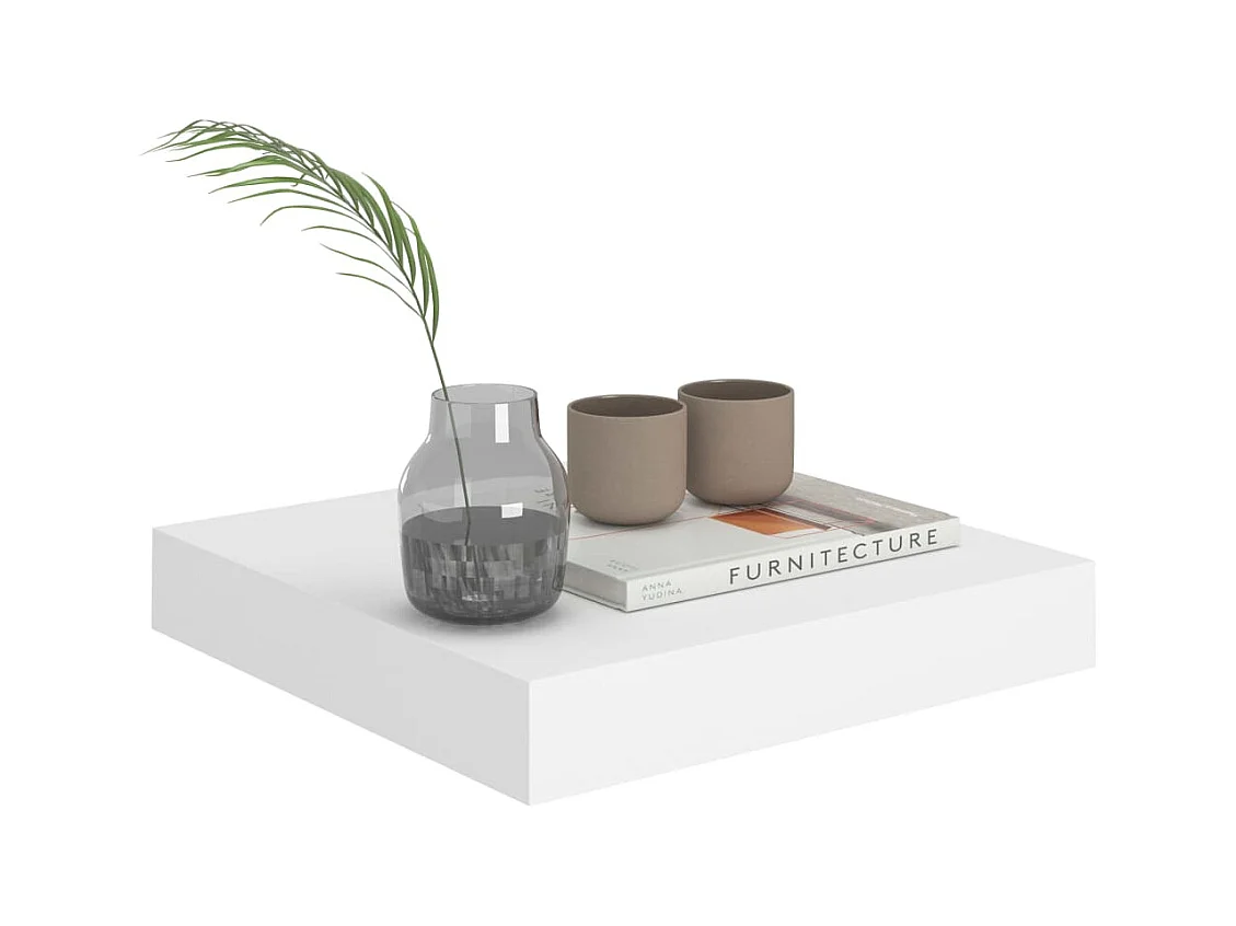 Étagère flottante murale blanc 23x23,5x3,8 cm MDF