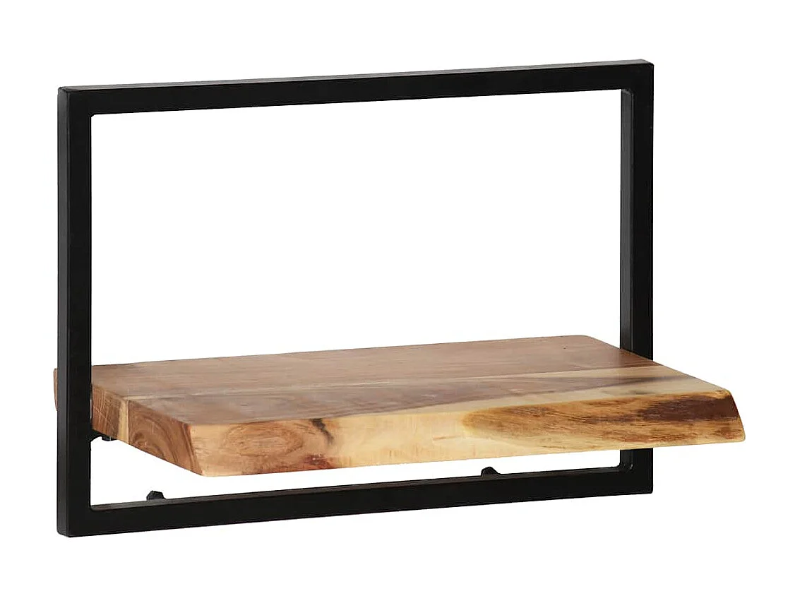 Set d'étagères murales 5 pcs Bois d'acacia massif et acier