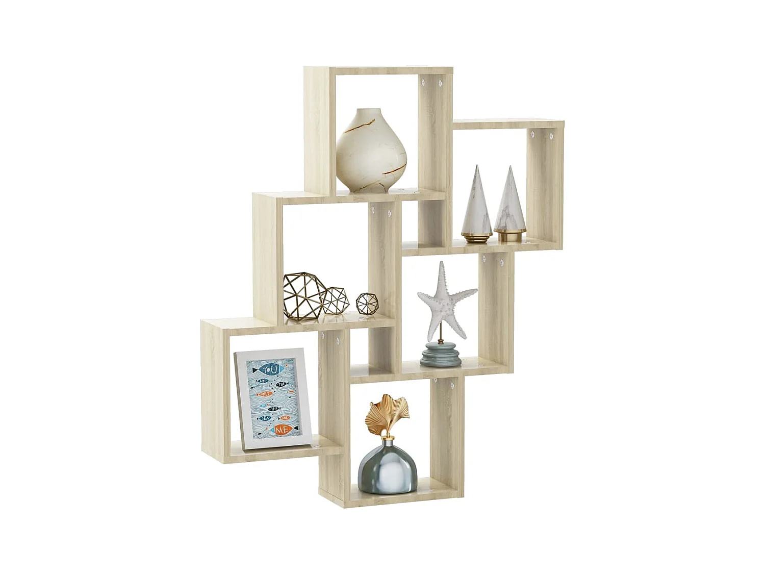 Étagère murale cube Chêne sonoma 78x15x93 cm Bois d’ingénierie