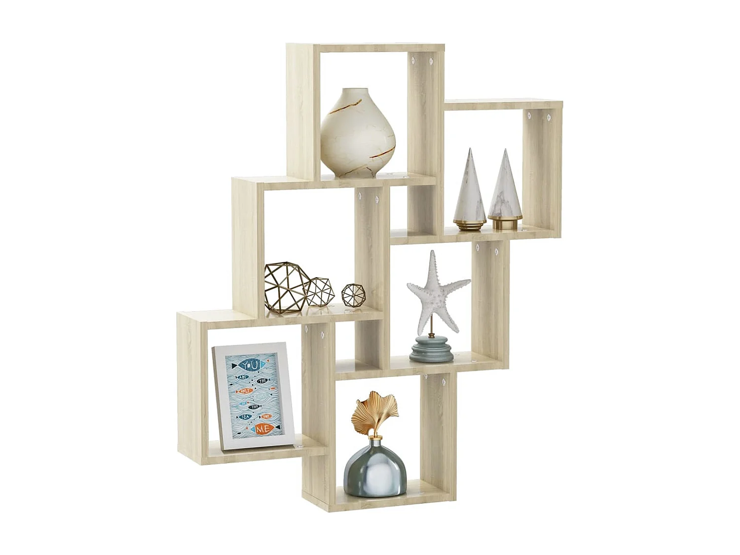 Étagère murale cube Chêne sonoma 78x15x93 cm Bois d’ingénierie