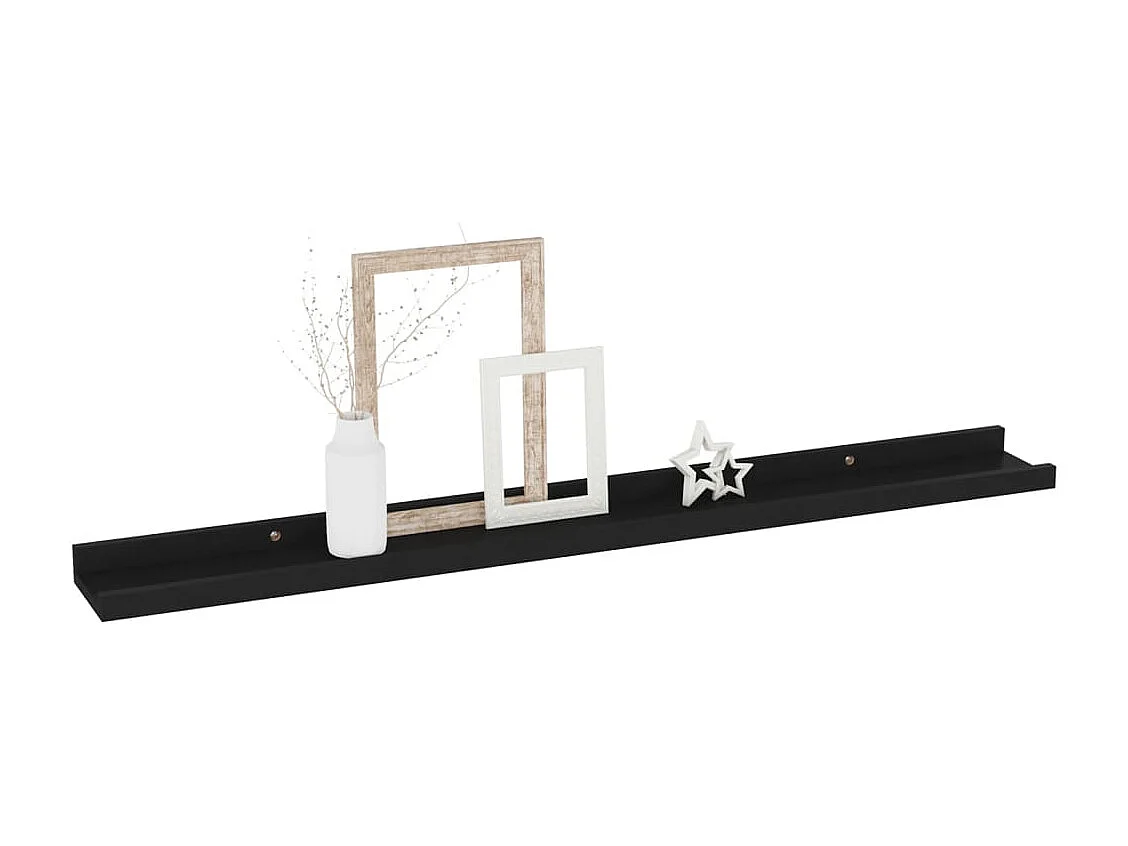 Étagères murales 4 pcs Noir 80x9x3 cm