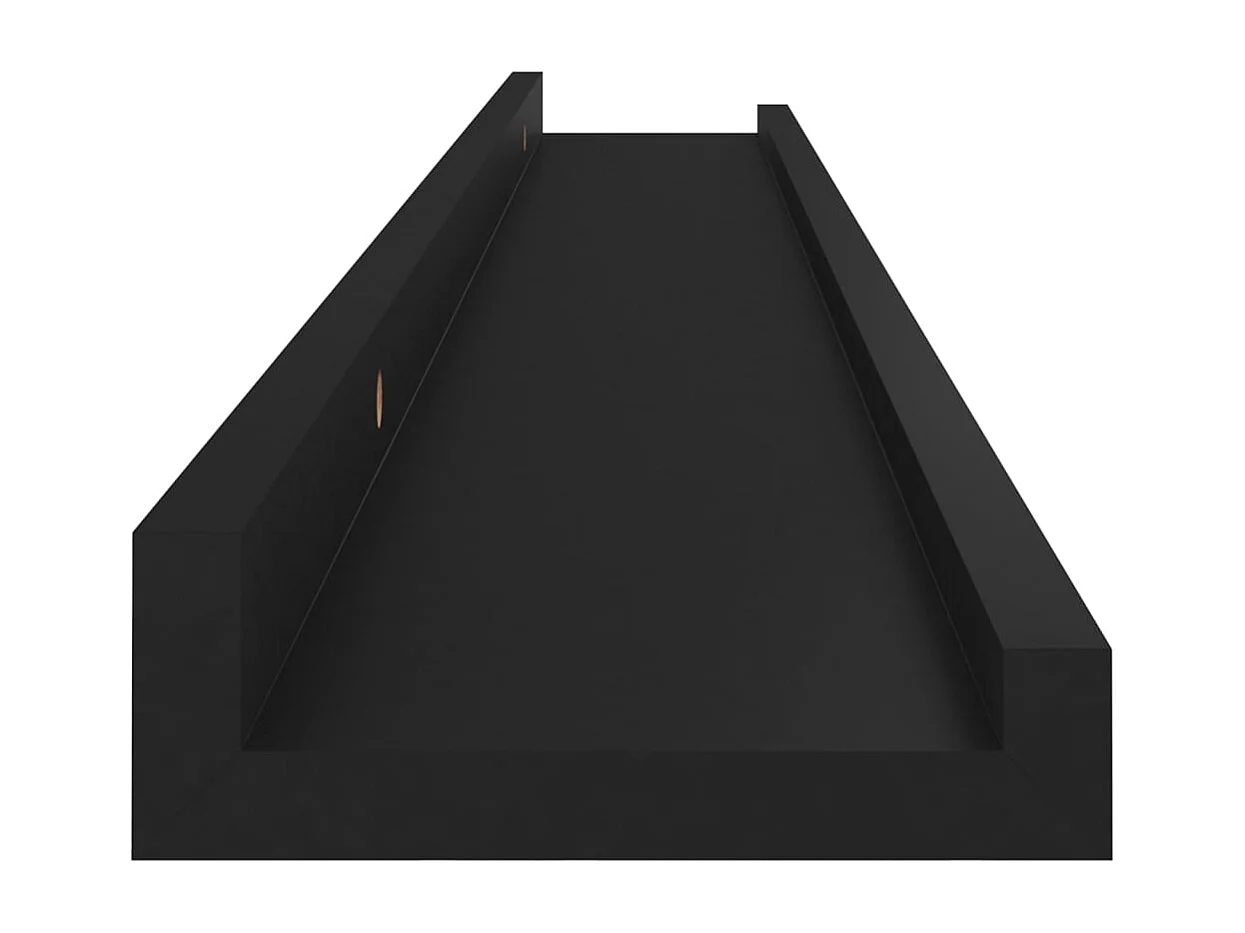 Étagères murales 4 pcs Noir 80x9x3 cm