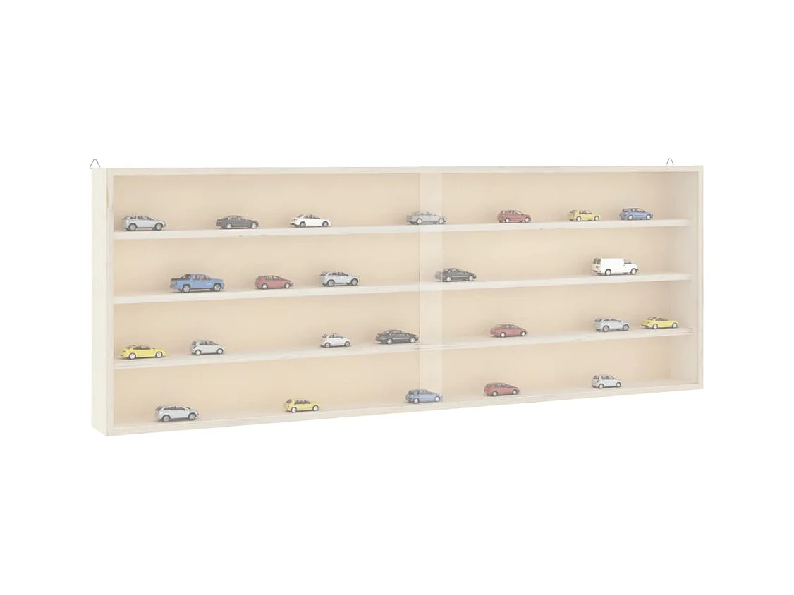 Houten collectie vitrine met deuren 100x8,5x37 cm