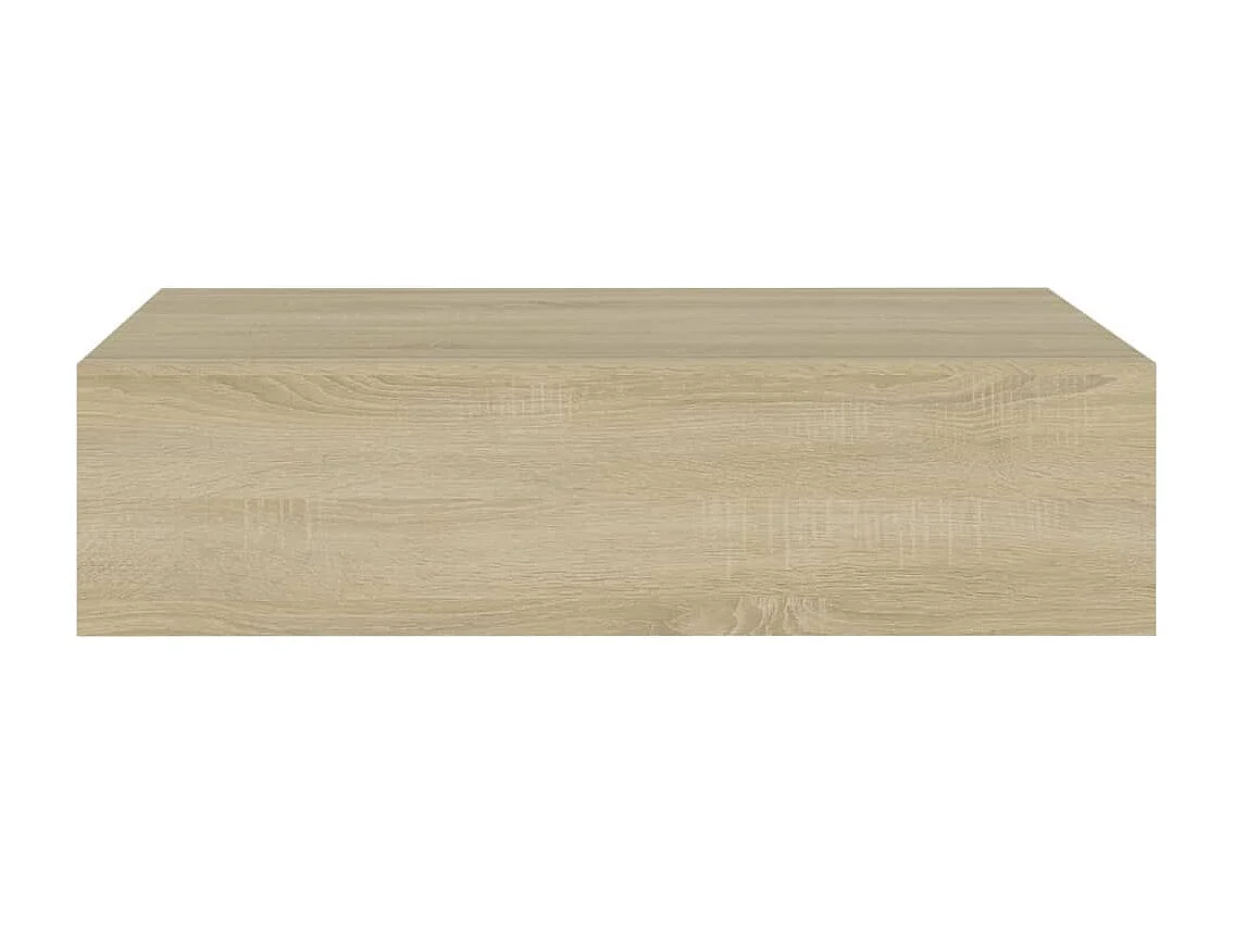 Étagère à tiroir murale chêne 40x23,5x10 cm MDF