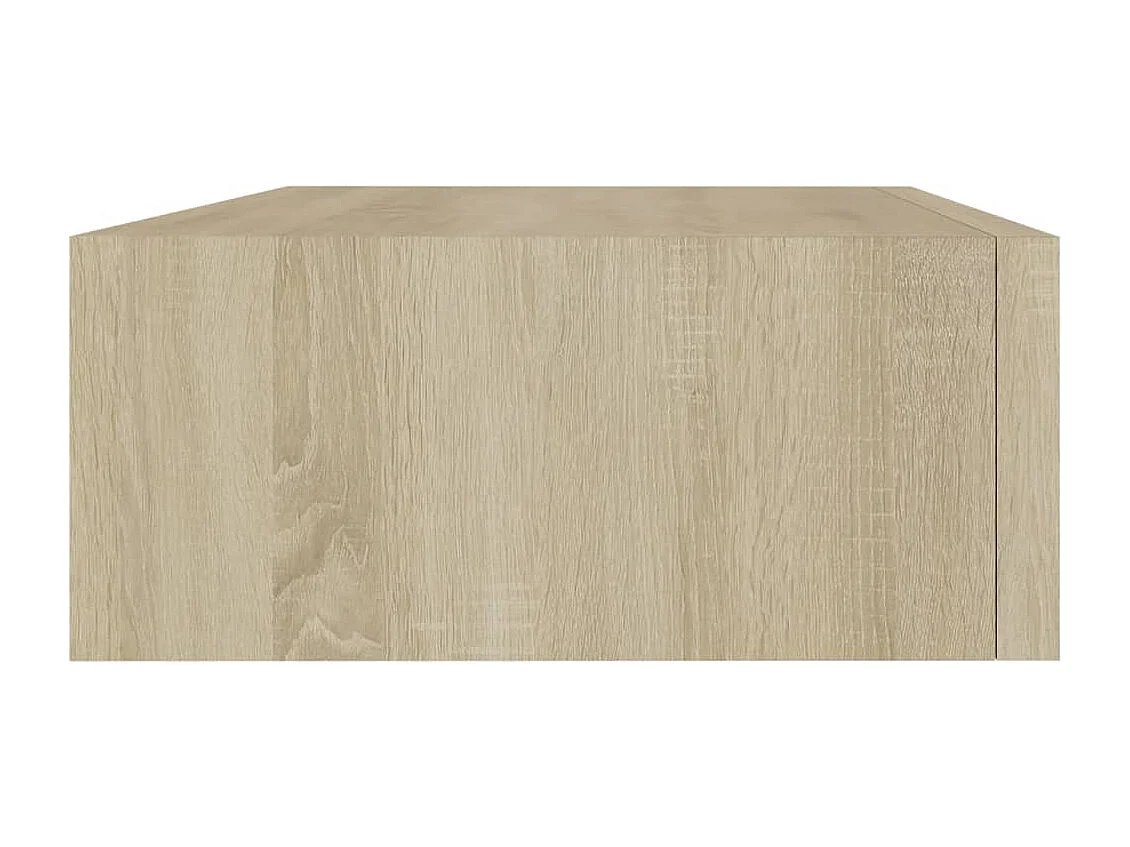 Étagère à tiroir murale chêne 40x23,5x10 cm MDF