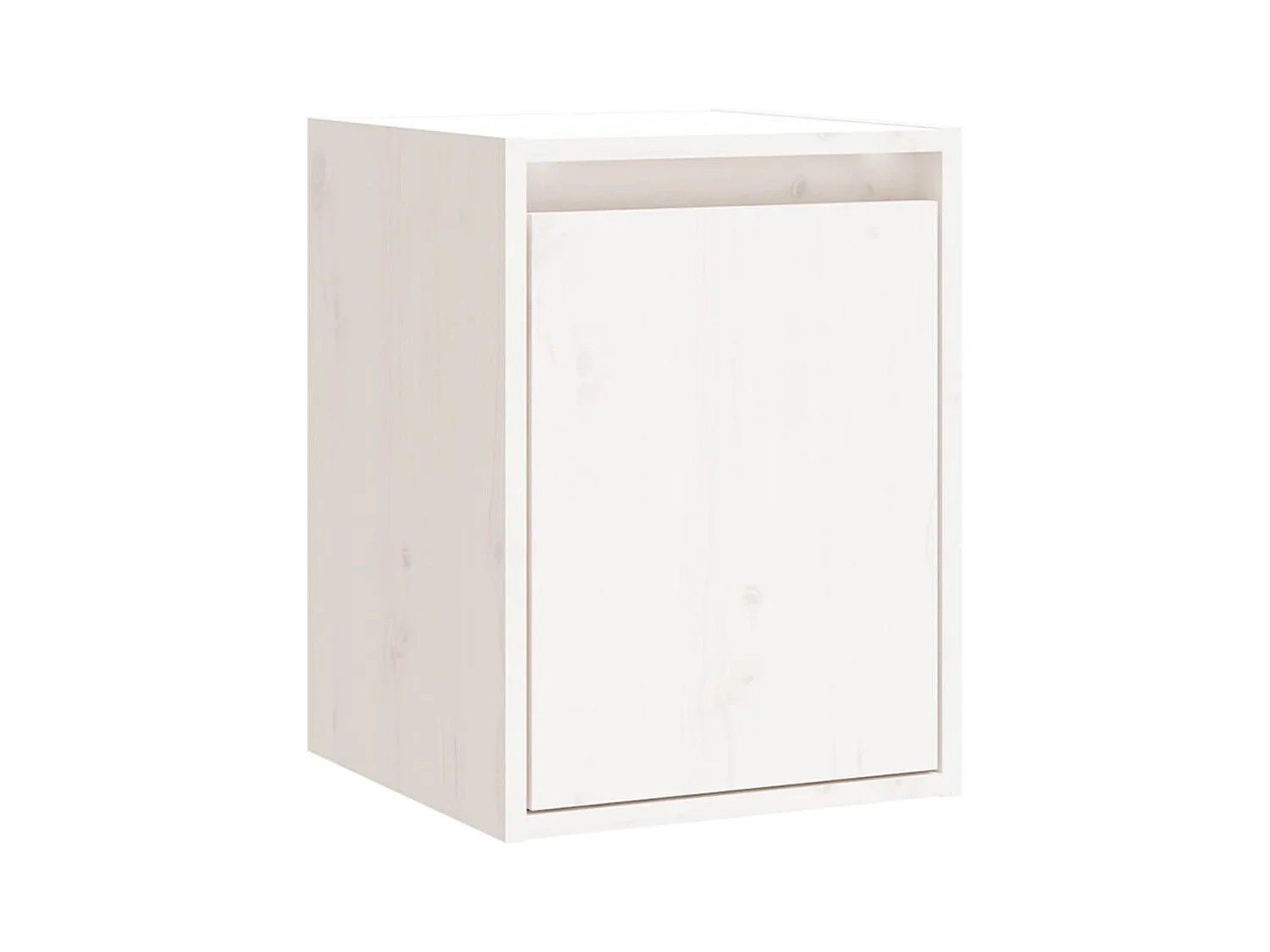 Pensili 2 pz Bianco 30x30x40 cm Legno massello di pino