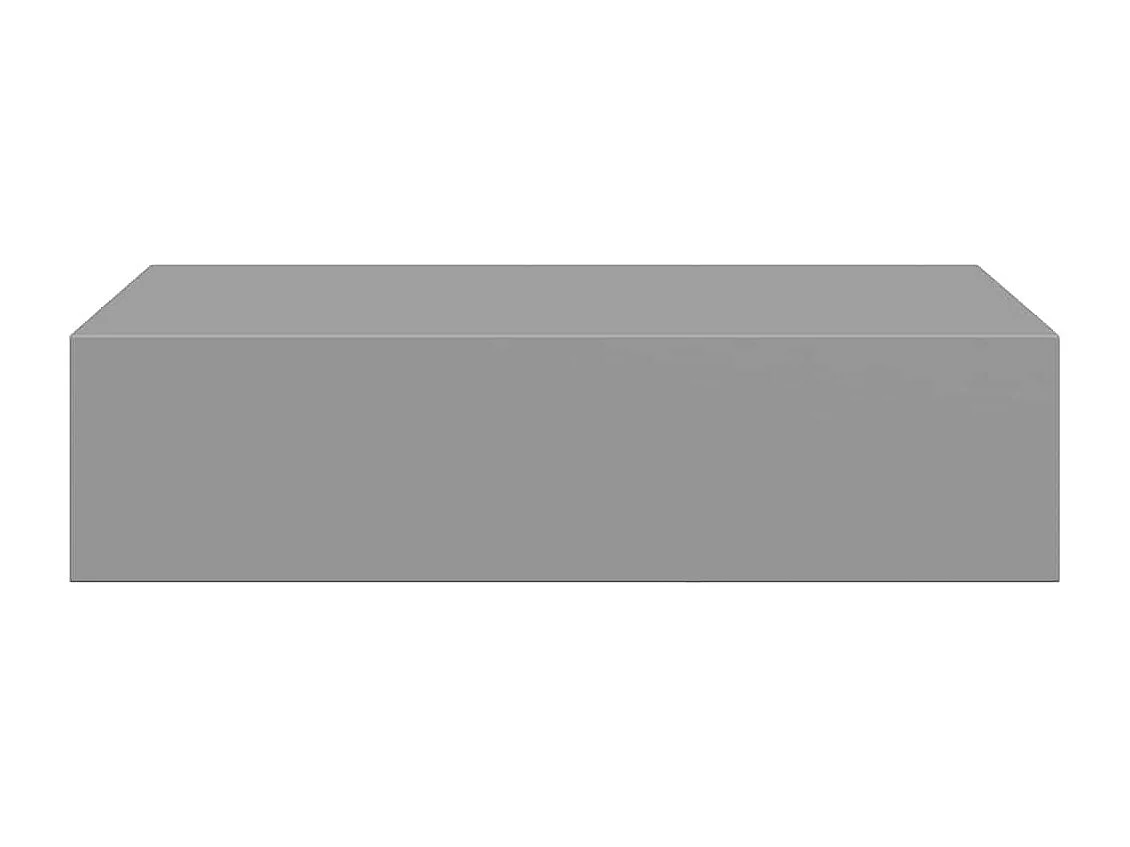 Étagères à tiroirs murales 2 pcs gris 40x23,5x10 cm MDF